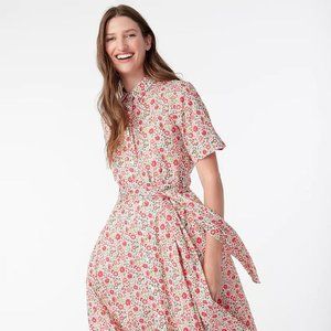 J. Crew Belted Shirt Dress in Liberty Danjo Floral